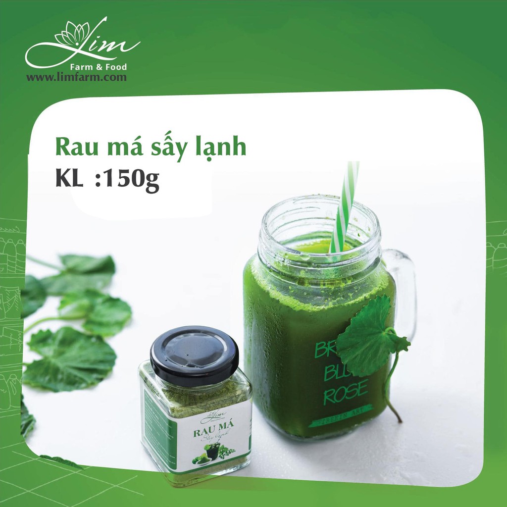 Bột Rau Má Sấy Lạnh LimFarm Hũ 150Gram - Giảm Mụn , Mờ Thâm , Thanh Lọc Cơ Thể , Hỗ Trợ Giảm Cân , Detox | BigBuy360 - bigbuy360.vn