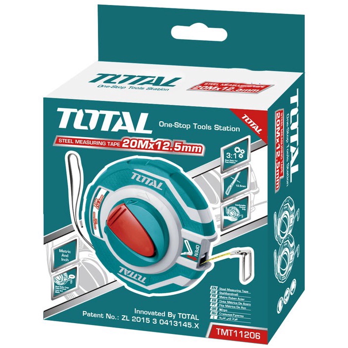 Thước cuộn thép 20m x 12.5mmTOTAL TMT11206
