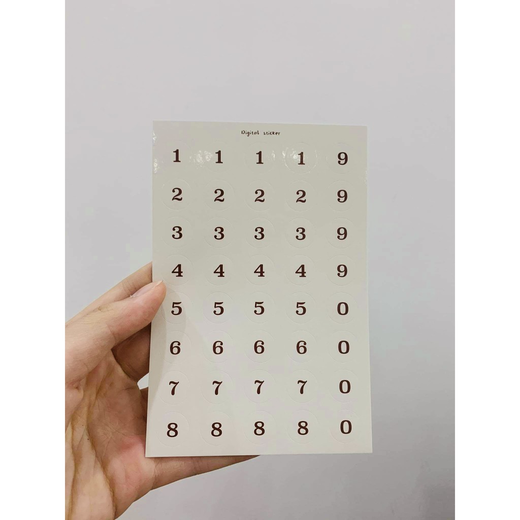 Tấm Sticker Chữ Cái - Số Màu Basic Đen /Trắng / Đỏ / Xanh Đen - Hình Dán Alphabet