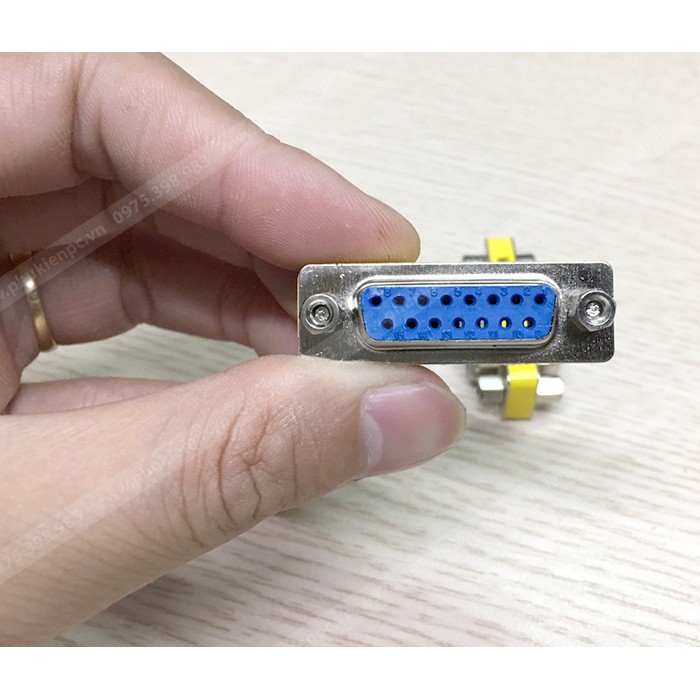 Đầu nối DB15 female to female (15 chân cái sang cái). Chuyền đổi đầu DB15 Đực ra Cái, Nối Cáp COM cho máy công nghiệp