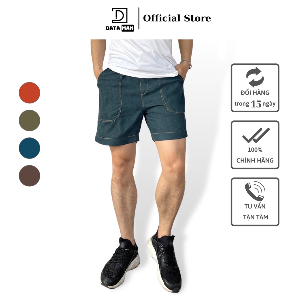 Quần Short Đùi Nhung Tăm Nam Nữ DATAMAN form unisex, chất liệu mát mẻ, may chỉ nổi trẻ trung - QS22-01