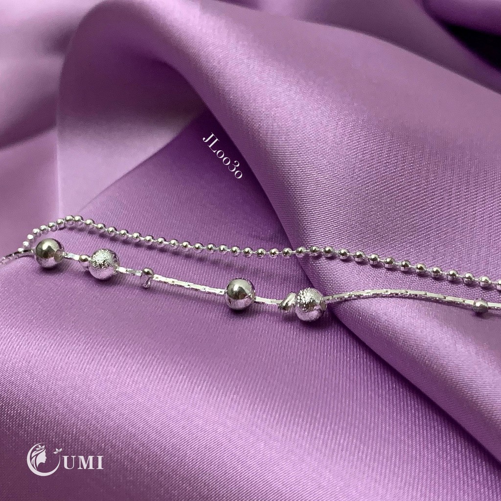 Lắc Chân Nữ Bạc 925 Thiết Kế Đơn Giản Tinh Tế Phong Cách Hàn Quốc UMI JL030