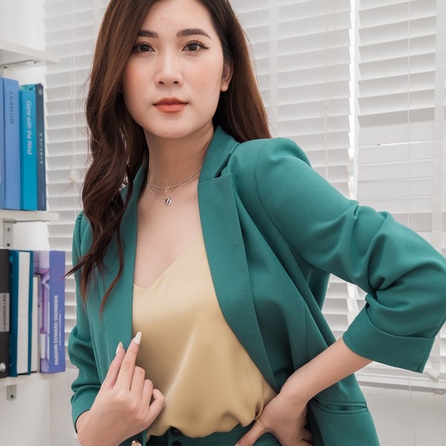 Áo hai dây nữ lụa ngọc trai cao cấp mặc trong áo blazer, chất vải mát mịn, không nhăn - AD01 - wfstudios