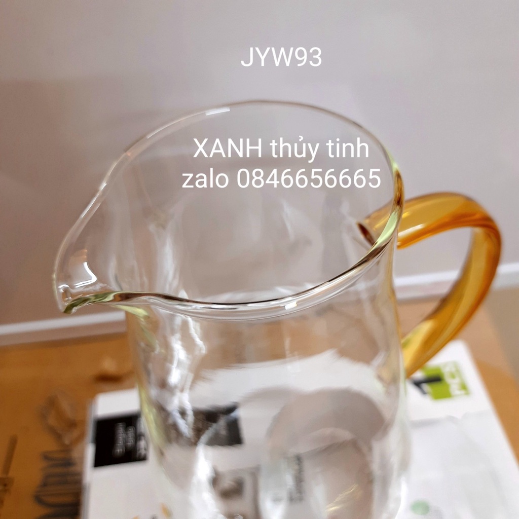 Bình thủy tinh quai vàng, nắp inox 1800ml - Mã JYW93