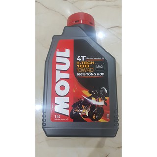 Dầu nhớt MOTUL H-Tech 100 4T 10W40 (100% Tổng Hợp - Xe số, Mô tô PKL)