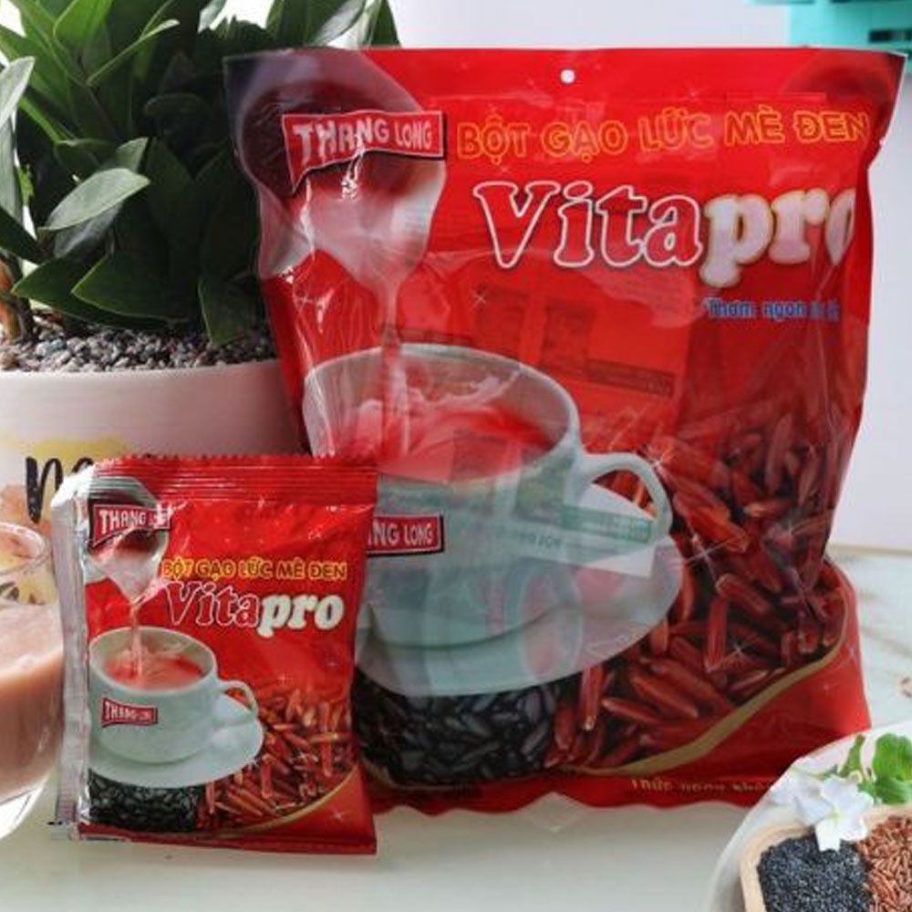 Bột gạo lức mè đen Vitapro 300gr thơm ngon uống liền