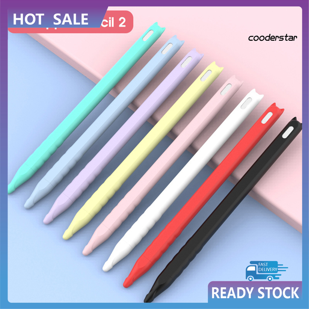 Ốp Lưng Silicone Chống Trầy Chống Trượt In Hình Mèo Đáng Yêu Cho Ipad Pencil 2