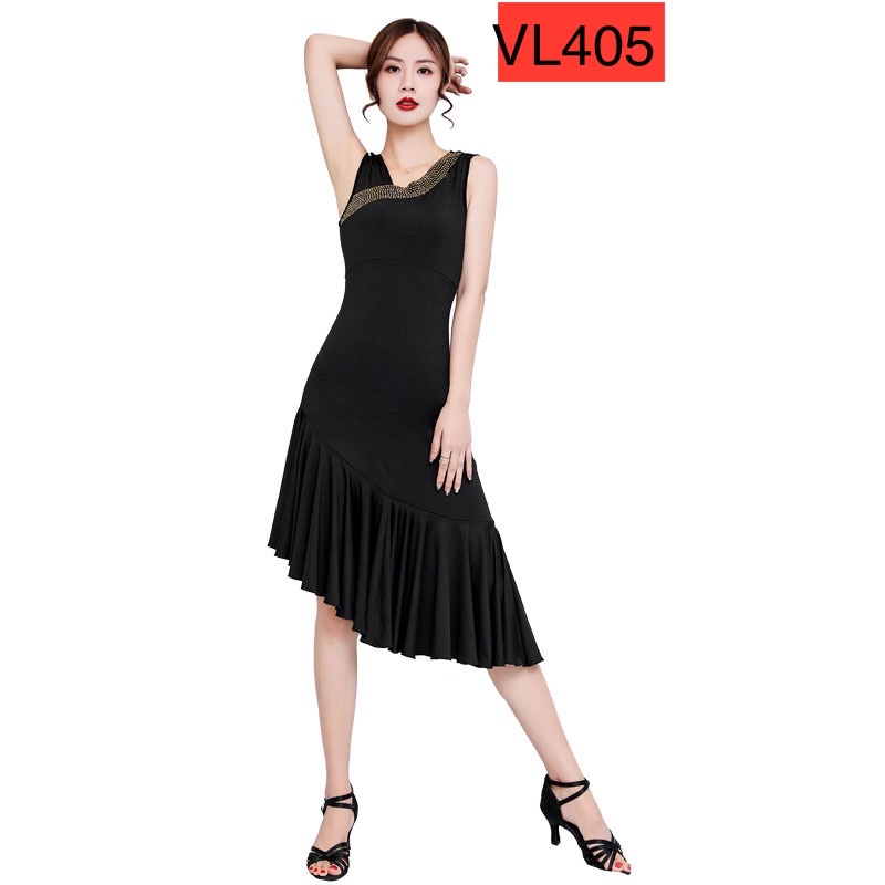 ĐẦM KHIÊU VŨ THUN CO GIÃN 4 CHIỀU VL405N