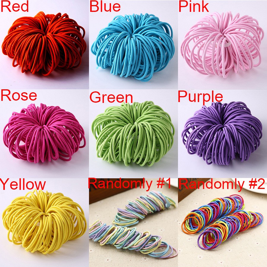 Set 50 dây cột tóc co giãn thời trang cho nữ