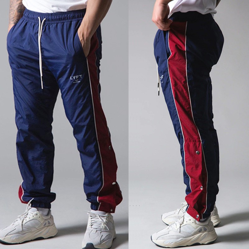 Quần Dài Thể Thao Ống Rộng Phối Sọc Thời Trang Dành Cho Nam