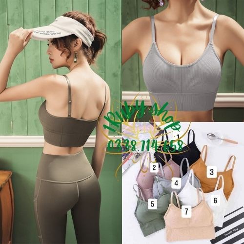 Áo Bra 7 Màu🍀FRRESHIP🍀Trang Phục Tập Gym-Áo Tập Yoga Cotton 100% Co Giãn Thấm Mồ Hôi Tốt