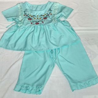 Đồ bộ lửng thêu hoa siêu xinh (có nơ thắt eo)