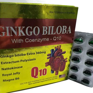 Ginkgo Biloba Bổ Não Tăng Cường Trí Nhớ Hộp 100v Hạn Dùng 2023