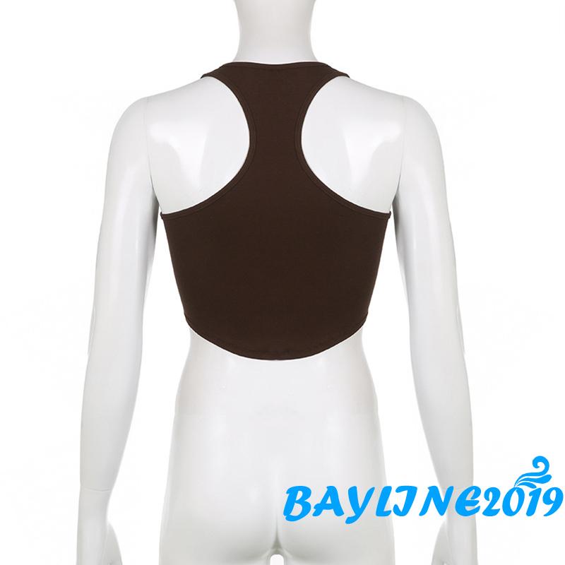 Áo Croptop Hai Dây Cổ Chữ U Màu Trơn Dáng Ôm Thời Trang Mùa Hè Dành Cho Nữ