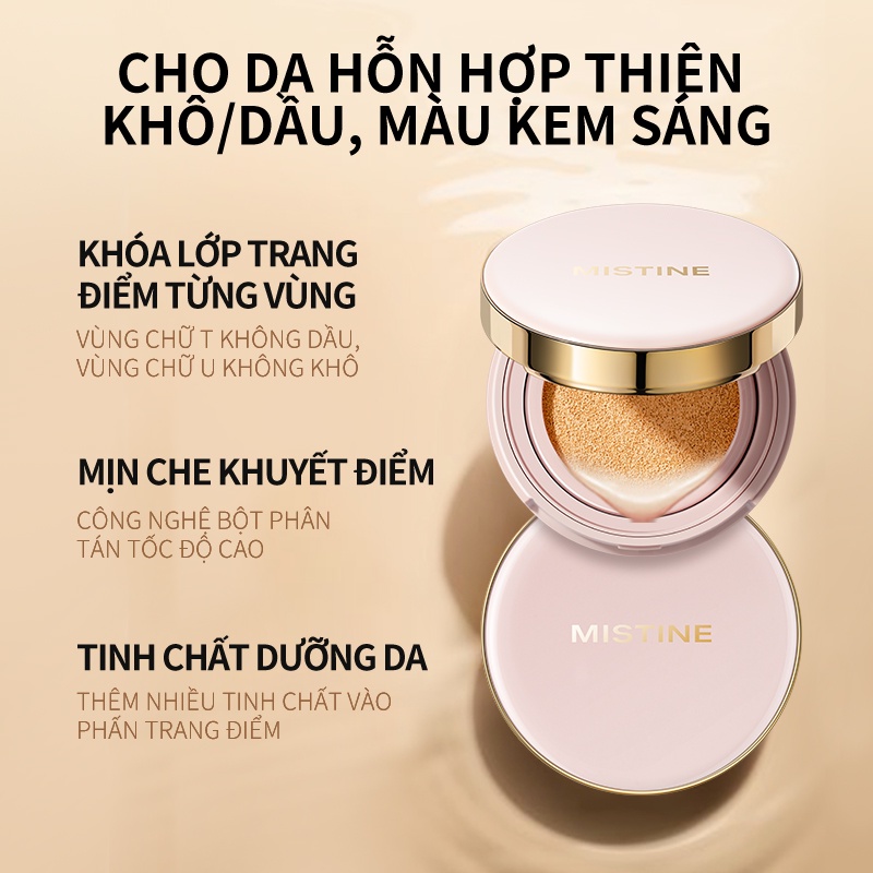 MISTINE Kem nền BB CC LF100 LF110 Air Cushion kiểm soát dầu mềm mại không thấm nước lâu trôi