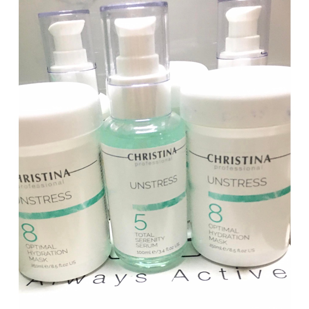 Serum cấp ẩm phục hồi da treatment bong tróc đỏ rát da bị kích ứng Christina Unstress 5 Total Serenity