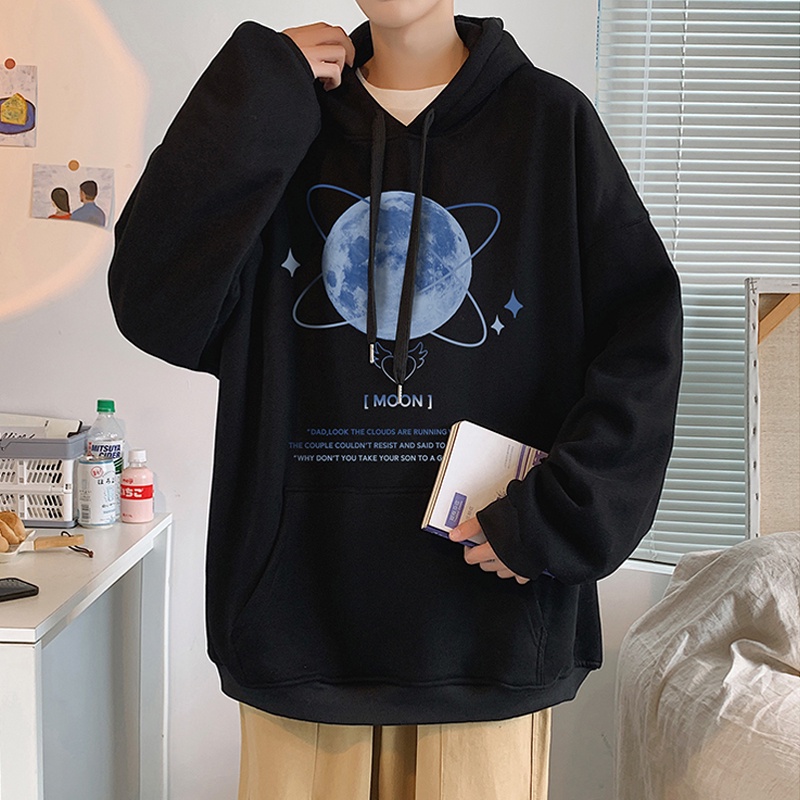 Áo Hoodie Blue Moon NOCTURNAL Nam Nữ Cặp Đôi Unisex Phong Cách Dạo Phố Sài Gòn Ulzzang Gen Z 2021 | BigBuy360 - bigbuy360.vn