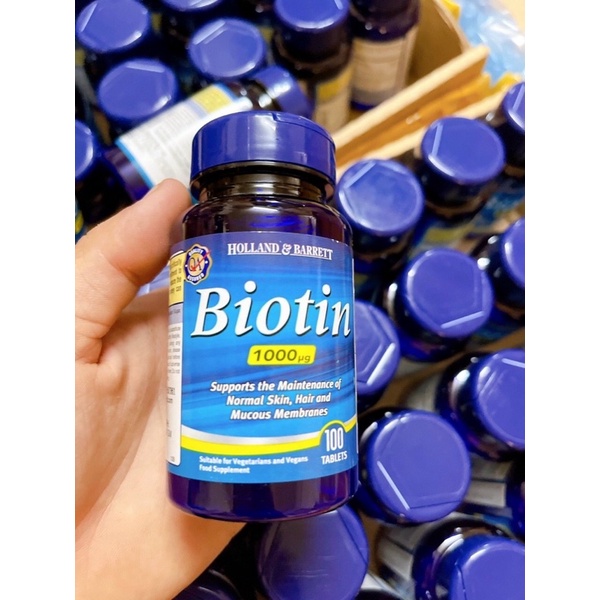 Viên Uống Mọc Tóc Biotin Holland Barrette UK 120 viên