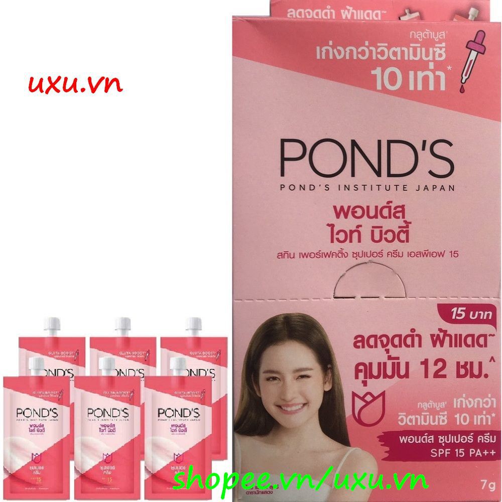 Hộp 06 Gói x 7G Kem Dưỡng Da Ban Ngày Ponds White Beauty Làm Trắng Hồng Rạng Rỡ, Với uxu.vn Tất Cả Là Chính Hãng.