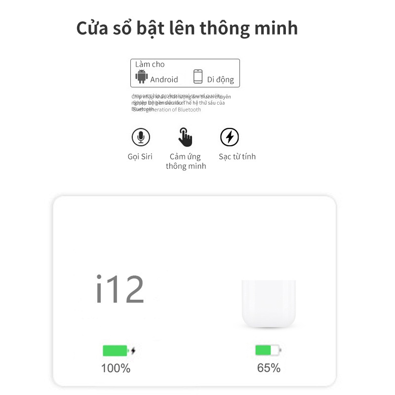 Tai nghe không dây Tws Inpods12 Thích Hợp Cho Android/ Ios