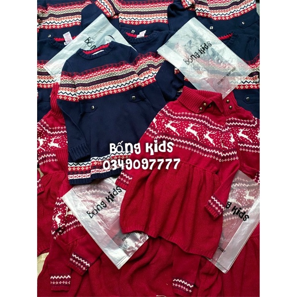 Váy Len Bé Gái Noel Jarquad(cắt tag)