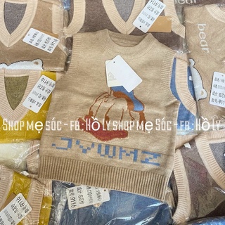 Áo gile len cho bé chất len đanh mịn dày dặn