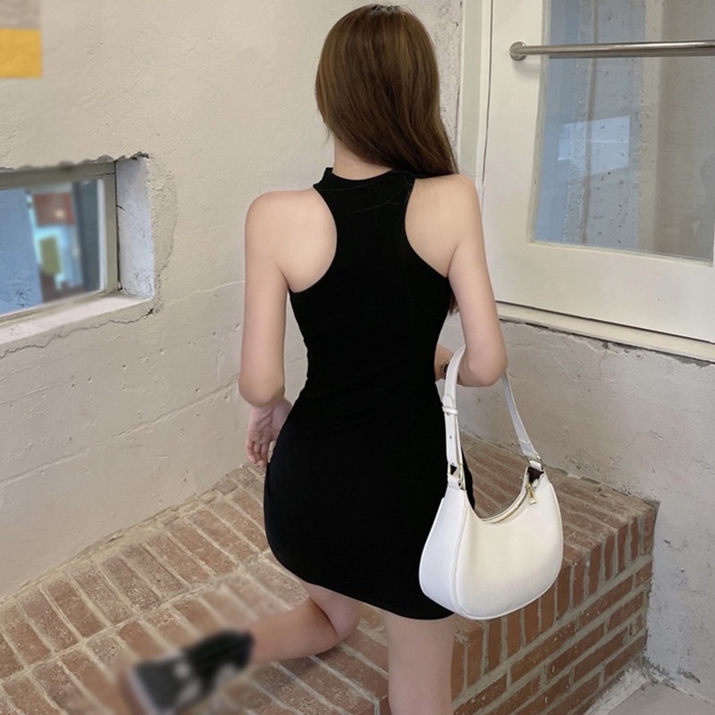 Đầm Không Tay Dáng Ôm Màu Sắc Đơn Giản Phong Cách Hàn Quốc Thời Trang Cho Nữ