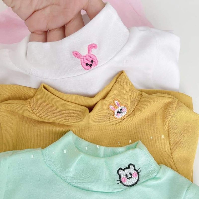 SET 4 ÁO COTTON LEN CỔ 3P CHO BÉ GÁI