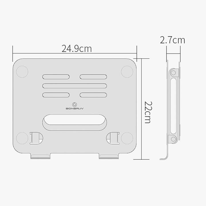 GIÁ ĐỠ MACBOOK VÀ LATOP NHÔM CNC BONERUY L04