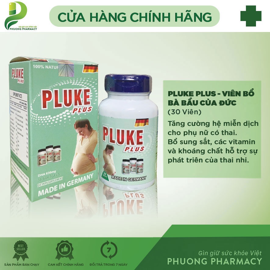 Pluke Plus bổ bà bầu tổng hợp ⚡ Chính hãng ⚡ ⚡ Nhập Khẩu đức⚡