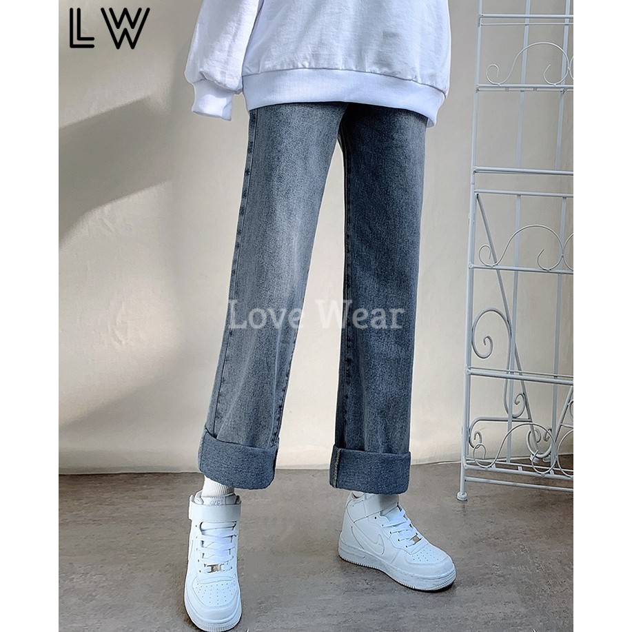 Quần Jean Nữ,baggy, quan jeans, Ống Suông Rộng, NS-01 Cao Cấp - Phong cách Hàn Quốc