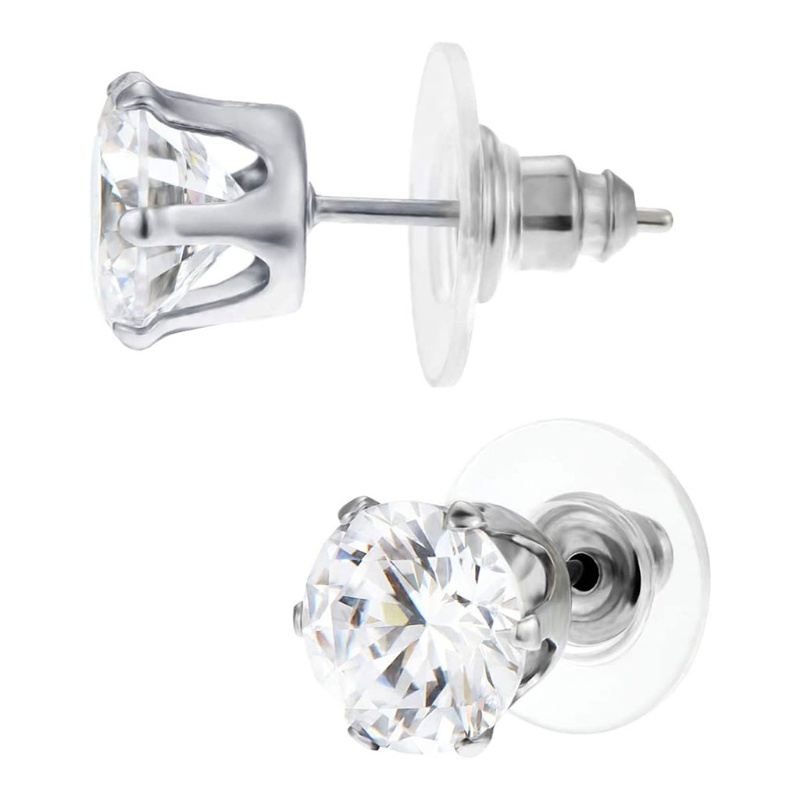 Arin Đệm Bạc Mặt Phẳng Với Bông Tai Bằng Silicon Làm Thủ Công