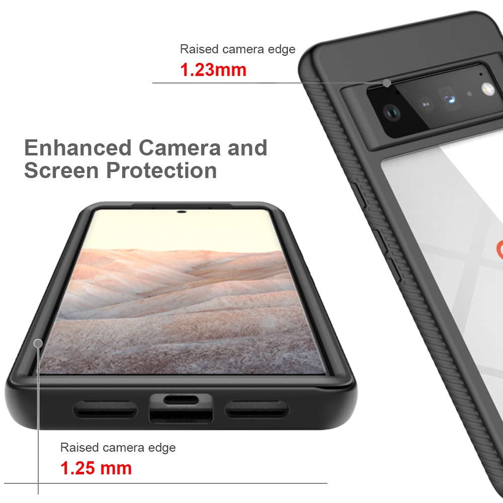 2 in 1 Luxury Hybrid Shockproof Armor Case For Google Pixel 7 6 Pro 6A 5A 4A 5G Front Back Double Protection Casing for google Pixel 5 XL Hard Soft silicone Phone bumper Back Cover