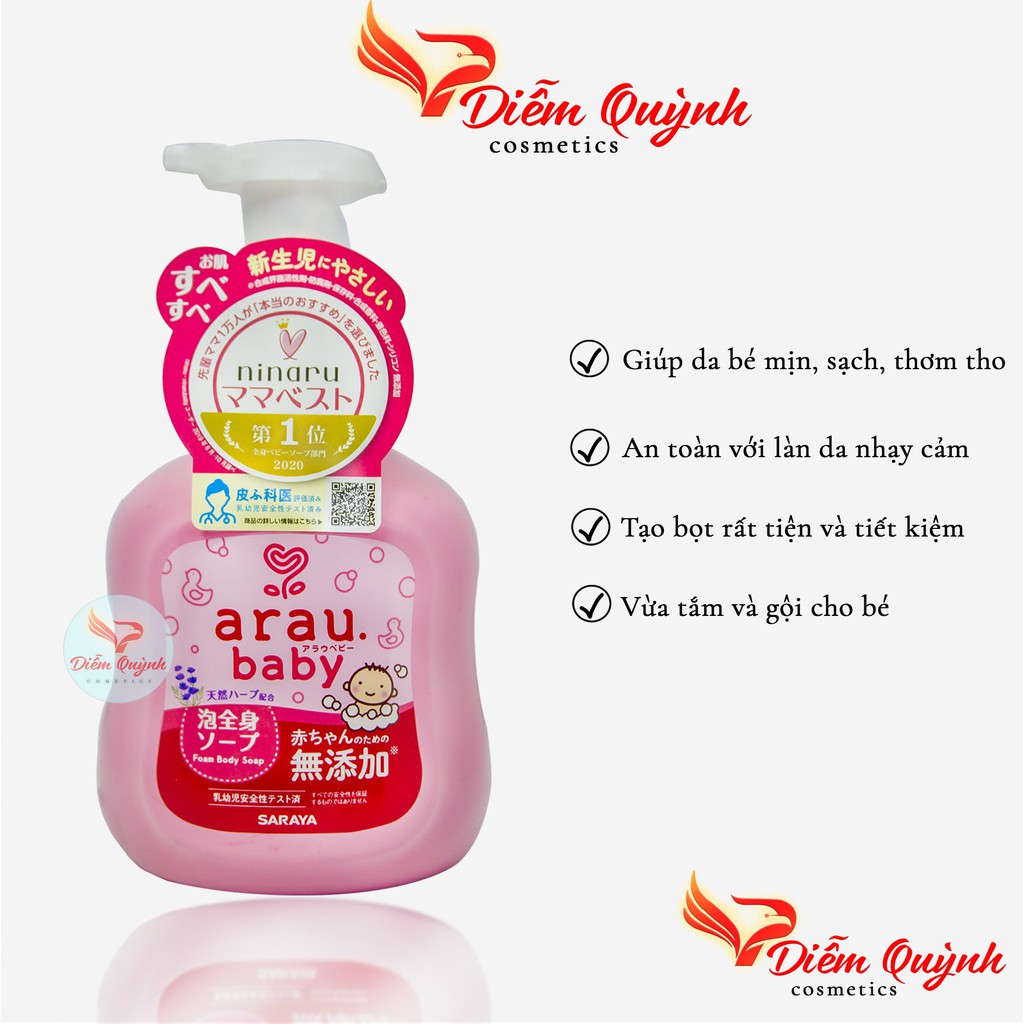 Sữa tắm gội Arau baby nhật 450ml