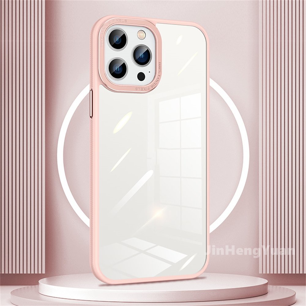 Ốp Điện Thoại Acrylic Mềm Chống Sốc Cao Cấp Cho IPhone 14 Plus 13 12 Pro Max