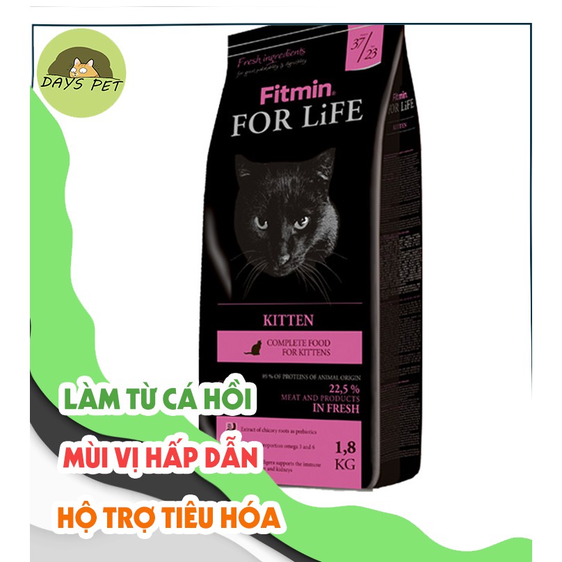 Thức ăn cho mèo FITMIN CAT FOR LIFE KITTEN dành cho mèo con Dayspet FCFLT