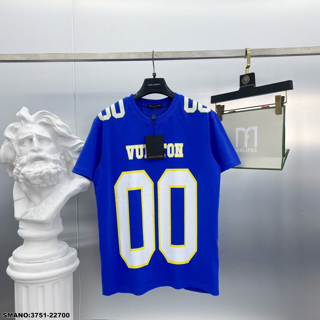 Áo Phông Nam Lv In Họa Tiết Số Trước Ngực Cực Chất - Áo Thun Nam Nữ Lv Chất Cotton Co Dãn Thoáng Mát DT STORE MENWEAR