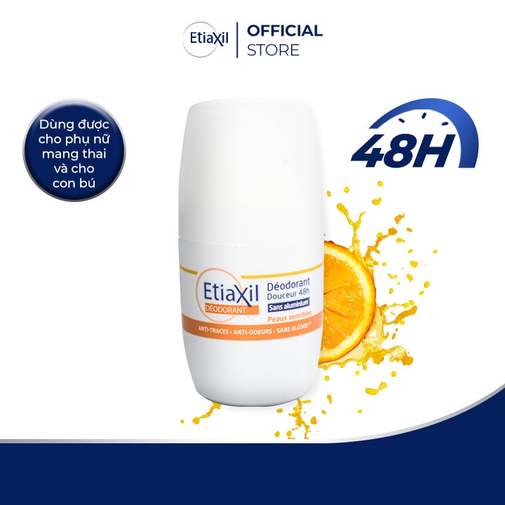 Lăn khử mùi Etiaxil 48h hương cam chanh 50ml