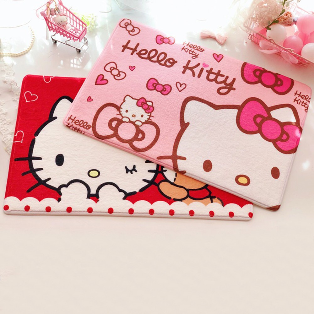 Thảm Chùi Chân Chống Trượt Hình Hello Kitty 19 Kiểu Mới