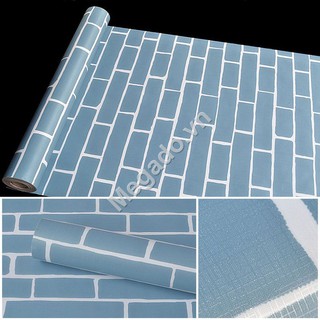 Giấy dán tường gạch xanh C0049B
