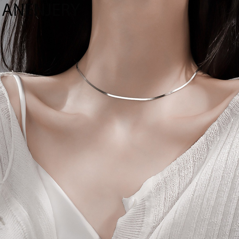 Dây Chuyền Mạ Bạc Thiết Kế Đơn Giản Cho Nữ