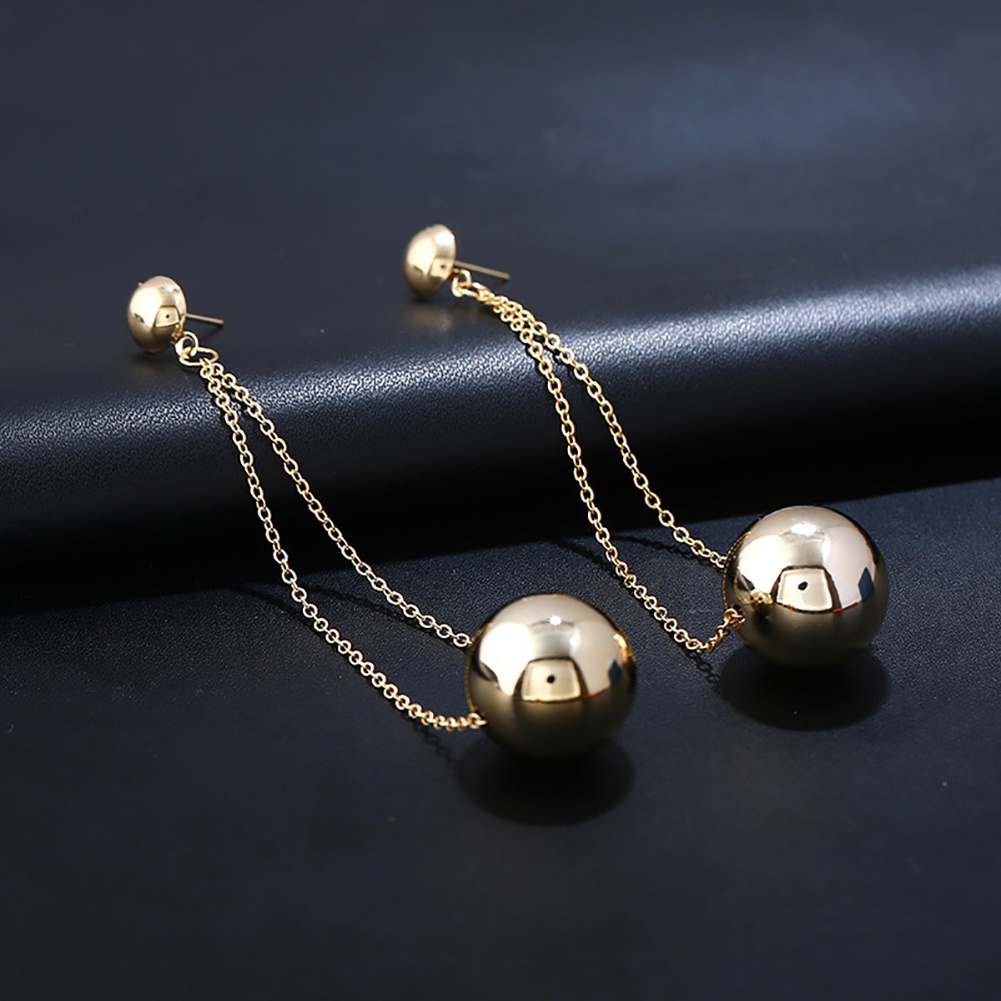 Đôi bông tai dáng rơi họa tiết hình tròn kiểu dáng thời trang cho nữ