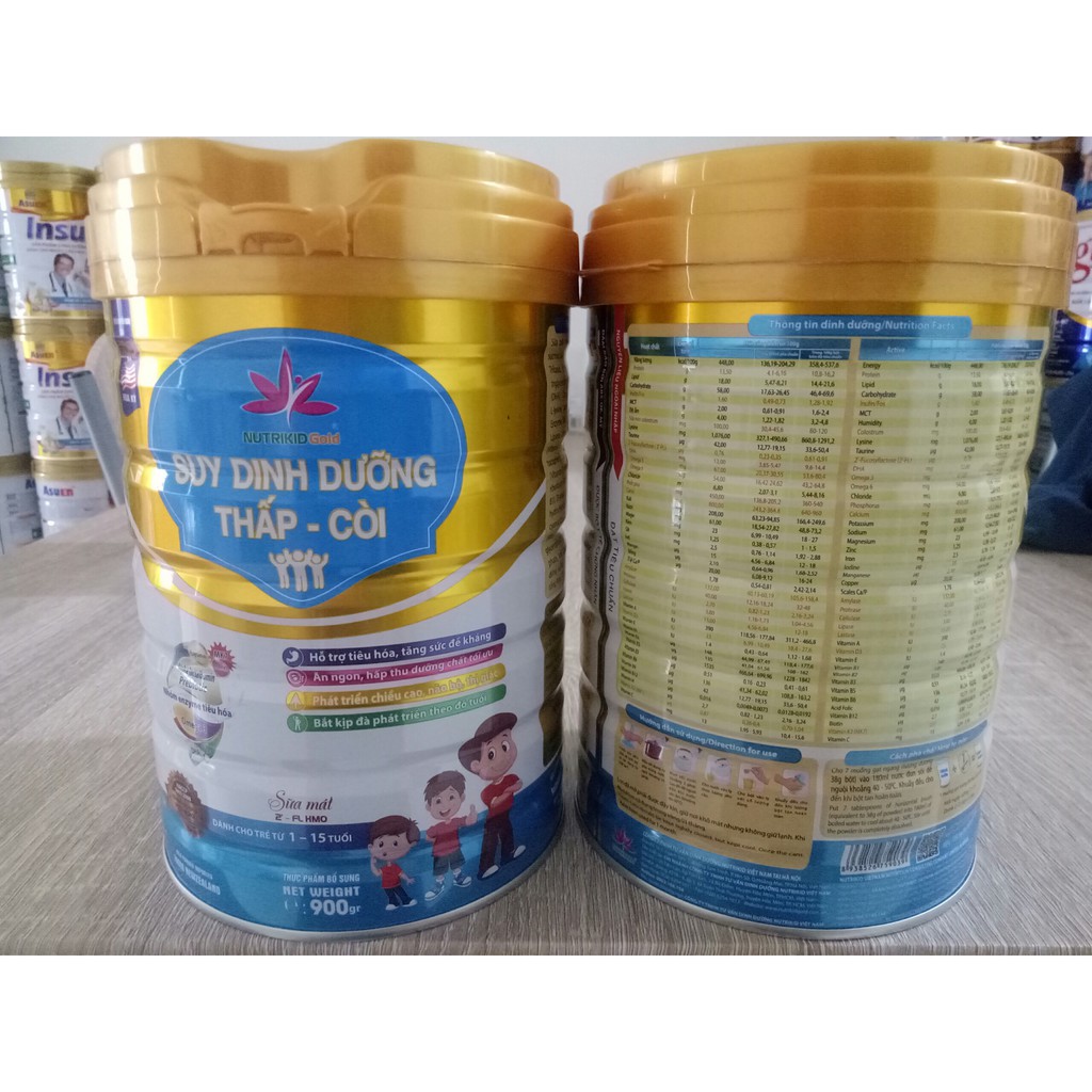 Sữa bột Nutrikid Gold 900g (dành cho trẻ suy dinh dưỡng thấp còi)