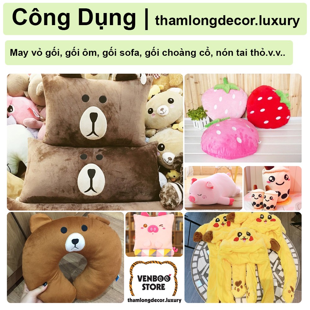 ️🏆 1m x 1m6 Tổng Kho Vải Lông Nhung Mịn May Thú Bông Vải May Búp Bê Outfit BTS Kpop, Sofa, Chăn Gối