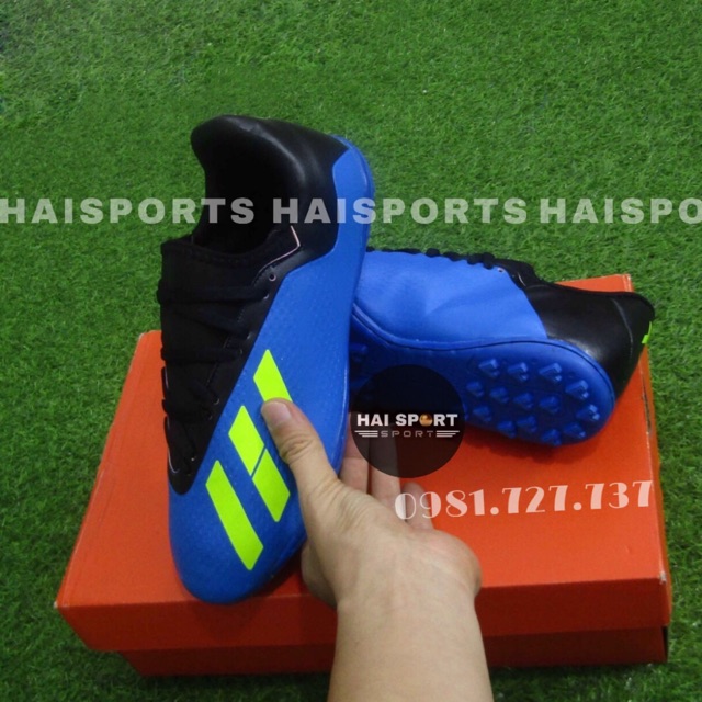GIÀY ĐÁ BÓNG SÂN CỎ NHÂN TẠO X18 -KÈM TẤT -KHÂU ĐẾ 100% -Size 36 - 43