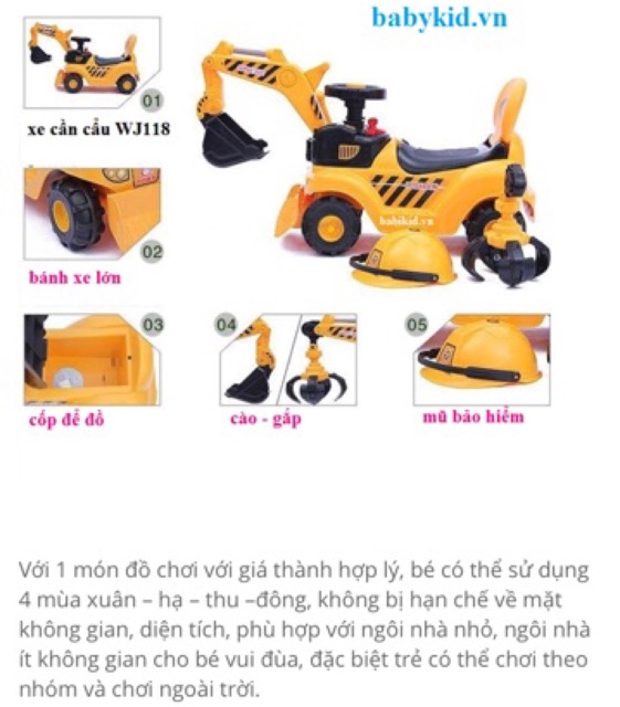 Xe cần cẩu cho bé 