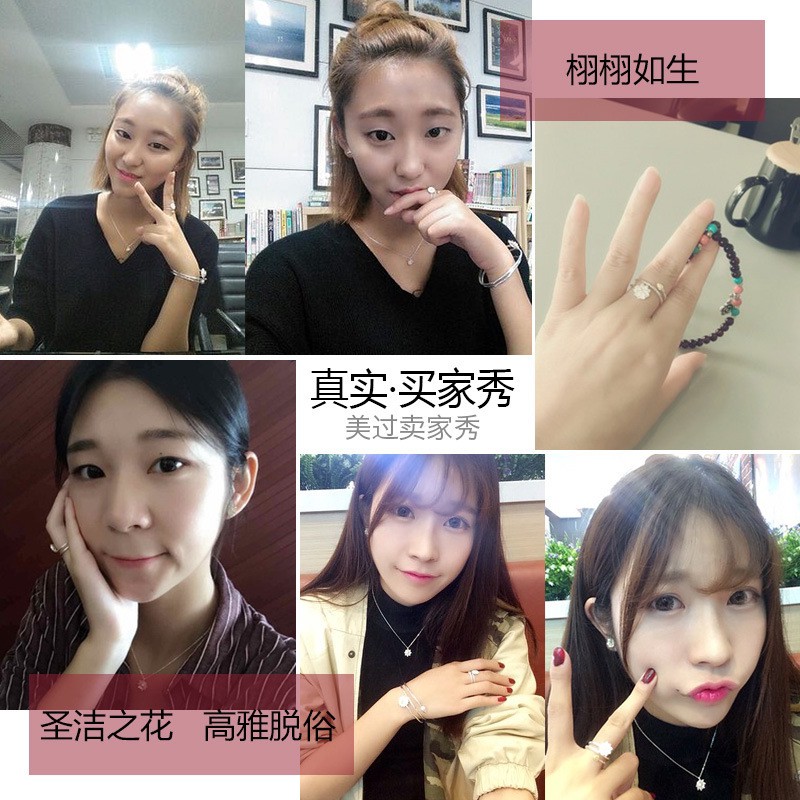 Nhẫn kim loại hình hoa sen thanh lịch cho nữ