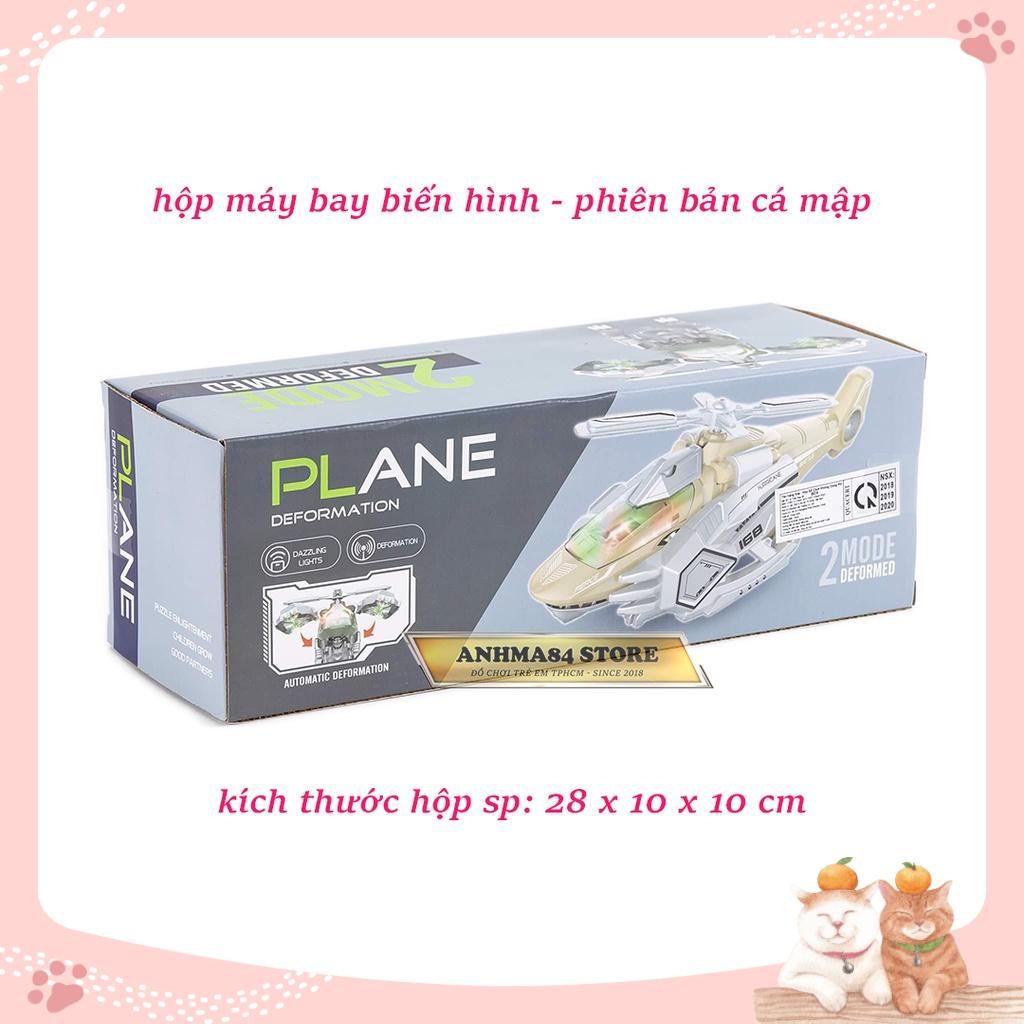 Đồ chơi Máy Bay TRỰC THĂNG biến hình - phiên bản cá mập siêu ngầu - có nhạc có đèn - anhma84 store tphcm