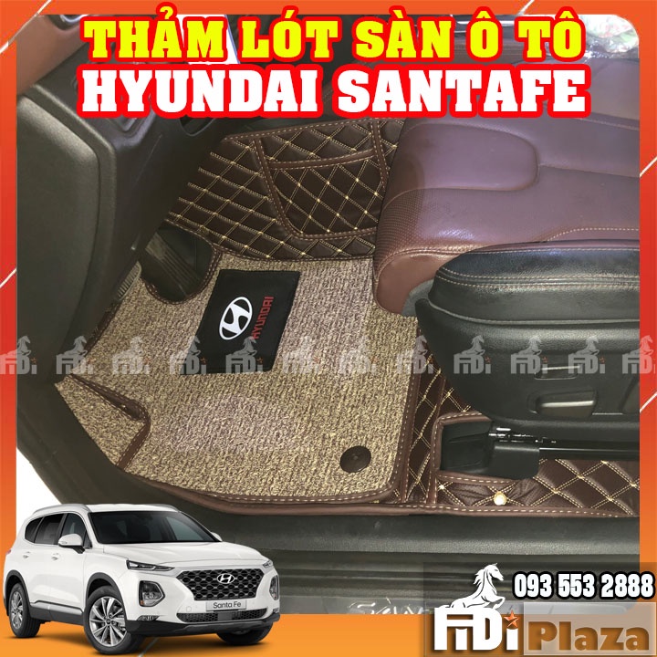 Thảm Trải Sàn Ô TÔ 6D Cao Cấp Huyndai Santafe - Thảm Lót Sàn Xe Ô TÔ - Đẳng Cấp Xế Yêu