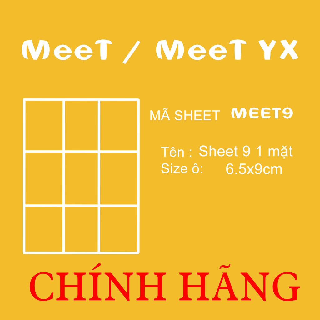 Sheet 9 ô và 4 ô đựng card kpop, thẻ bài, thẻ hình anime